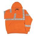 W376 Aware Wear ANSI Class 3 Pullover Hooded Sweatshirt Hi-Viz Orange (Medi
